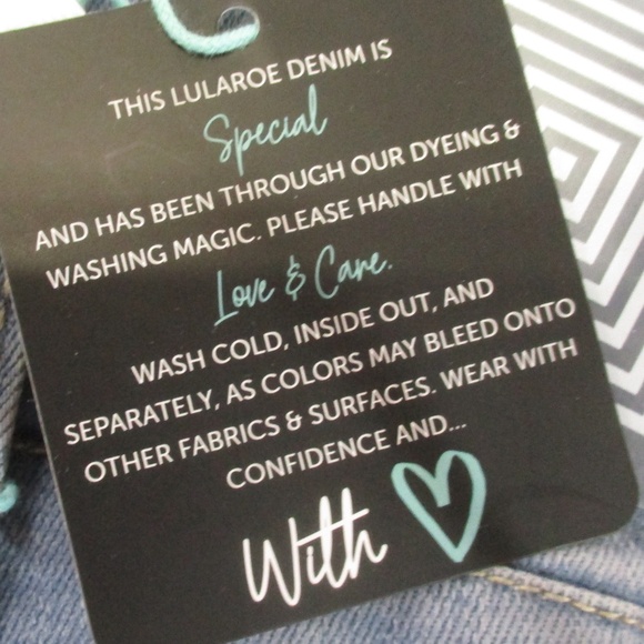 Lularoe Jeans Women's 44 Plus‎ Size Light Wash High Rise Slim Straight Denim - Picture 7 of 12